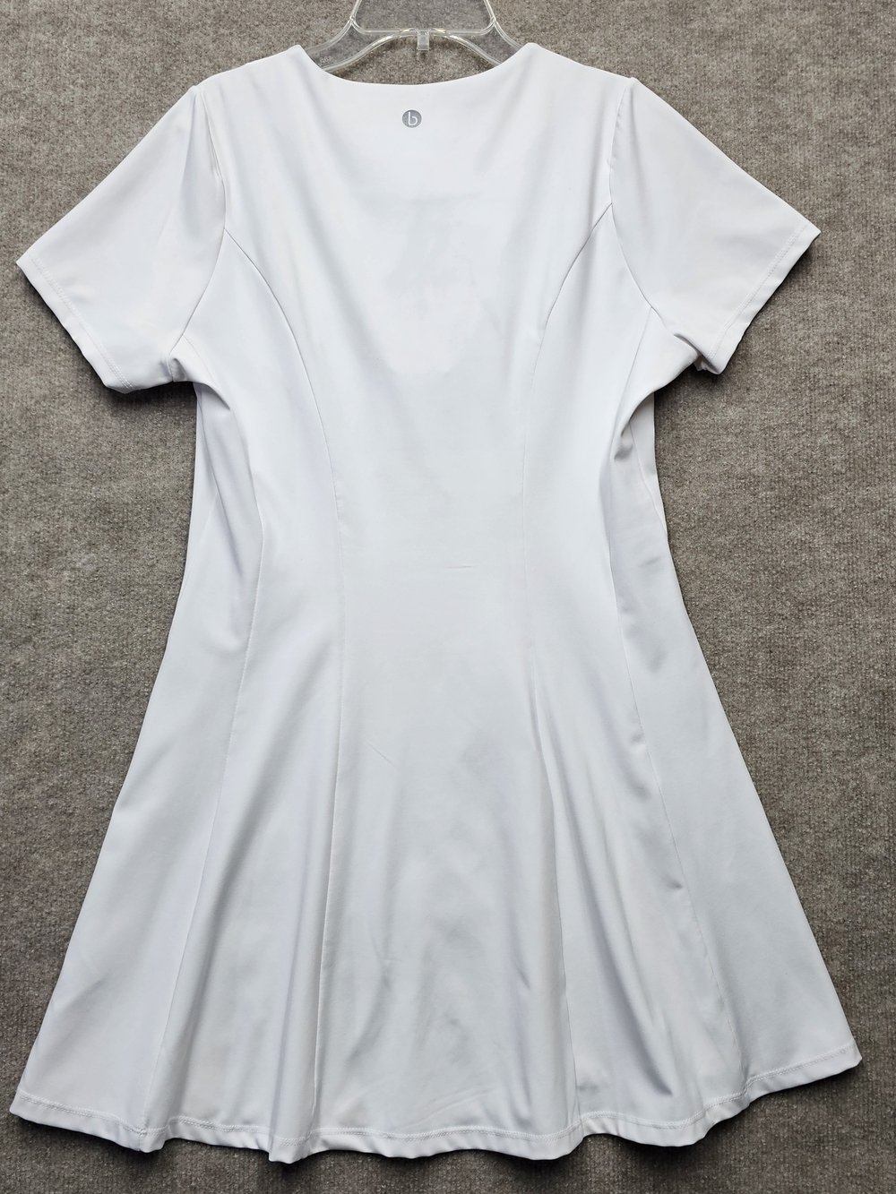 Cotton On Body White Front Zip Dress L Minimalist Fit Flare - Picture 7 of 12